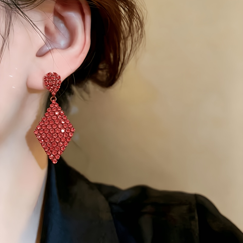 Geometric Square Colored Earrings, Party Accessories